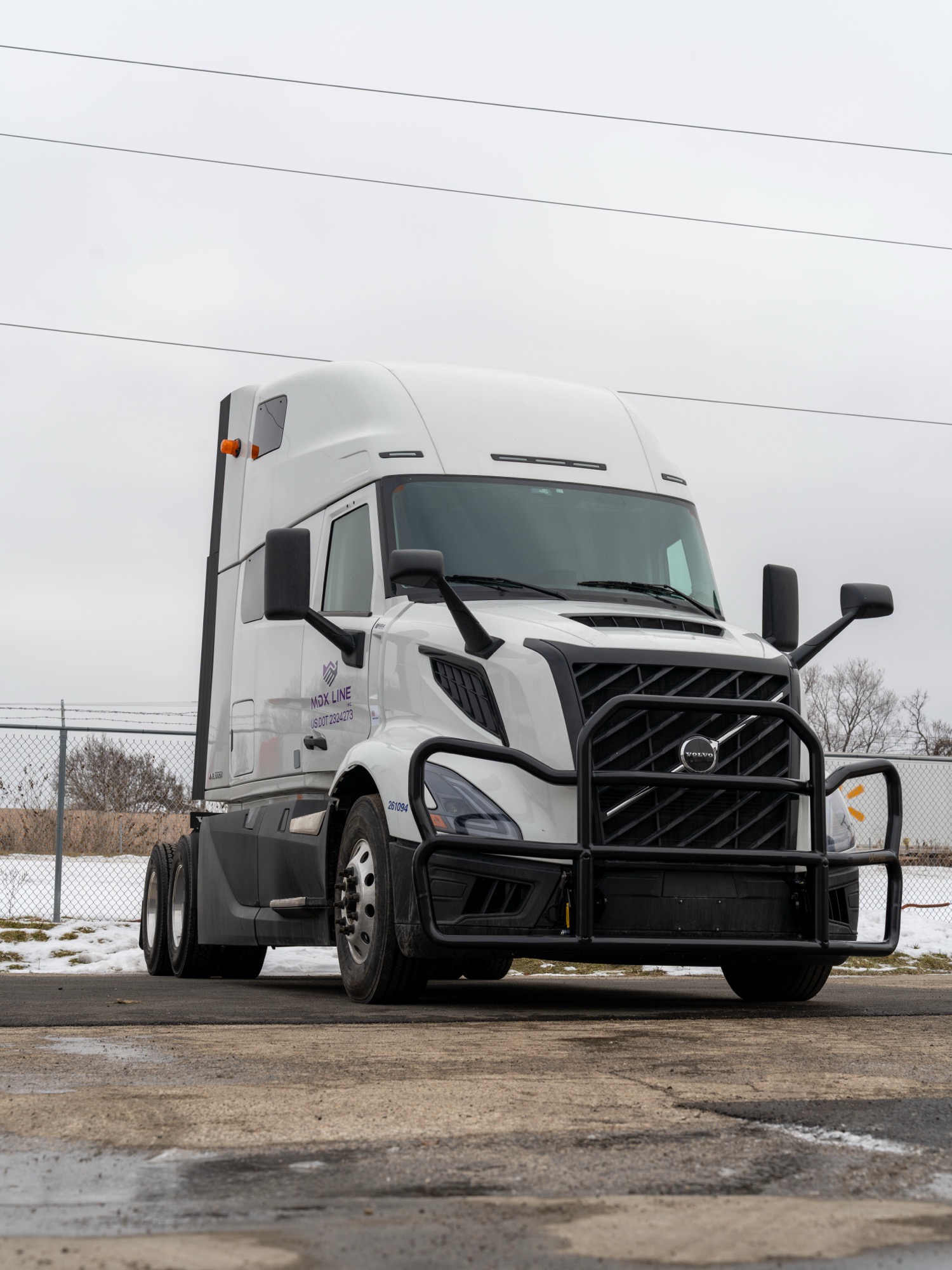 MDX Line Volvo truck with heavy-duty deer guard