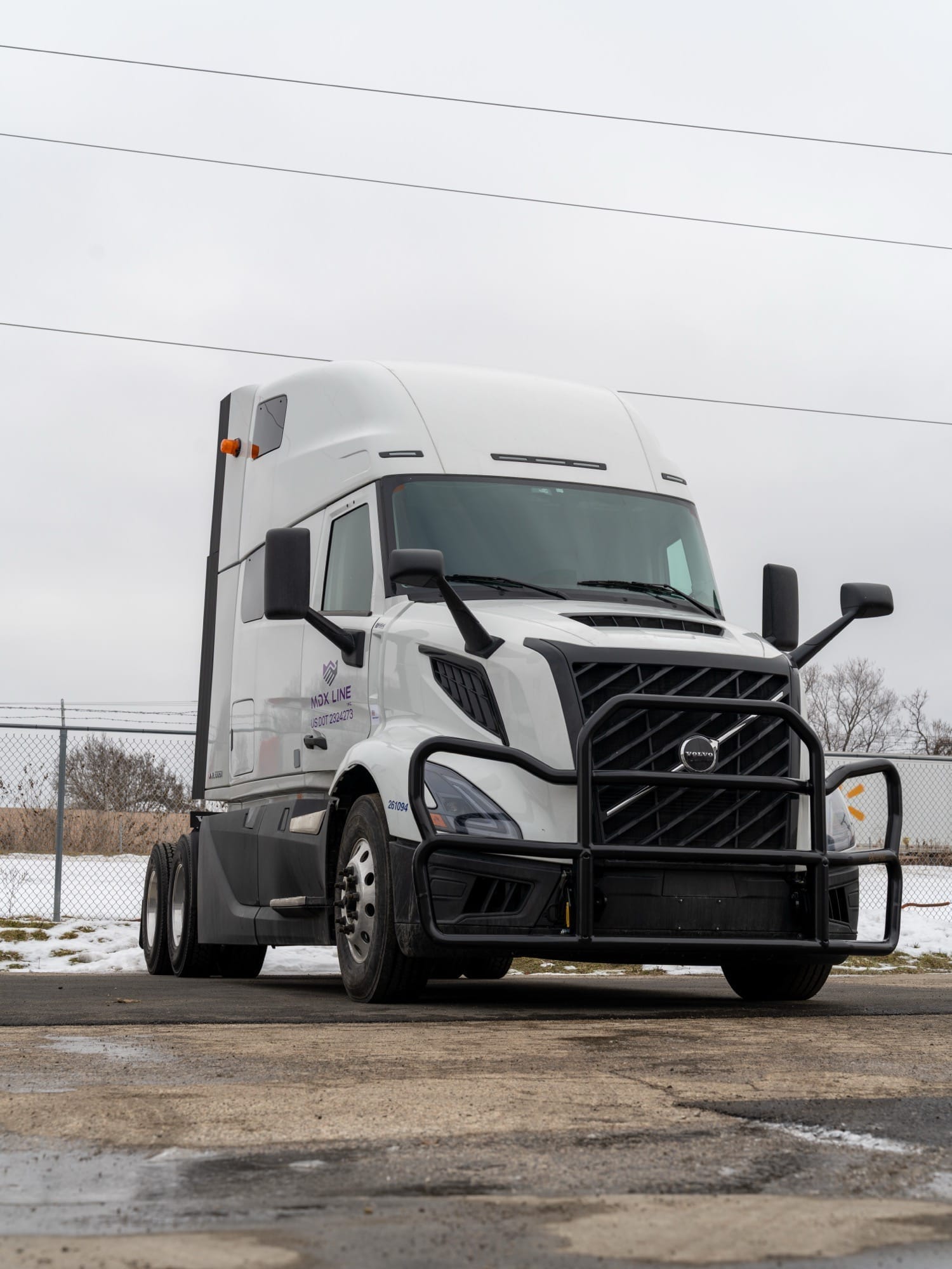 MDX Line Volvo truck with heavy-duty deer guard