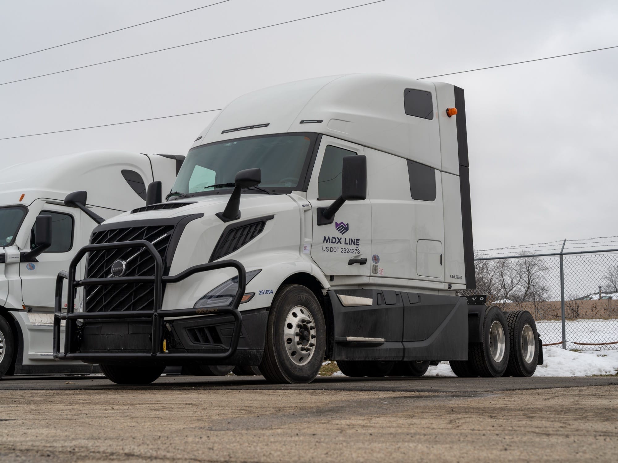 A lineup of MDX Line trucks at the Illinois yard