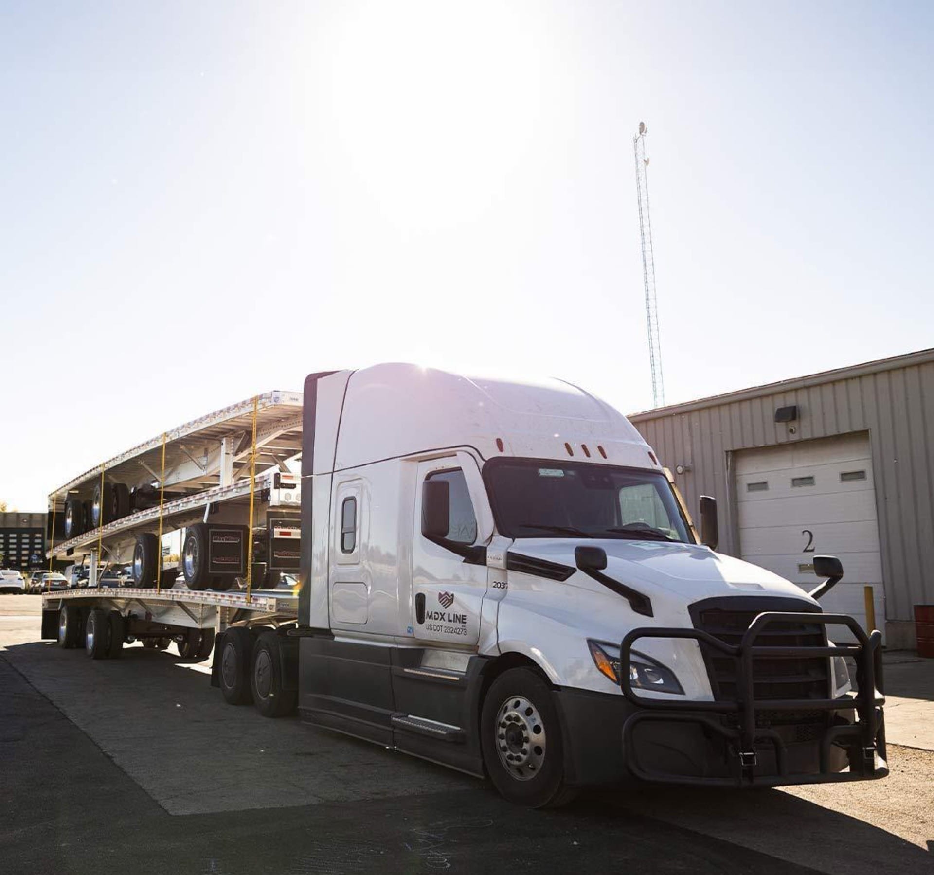 MDX Line Volvo tractor with a 53-foot dry van trailer